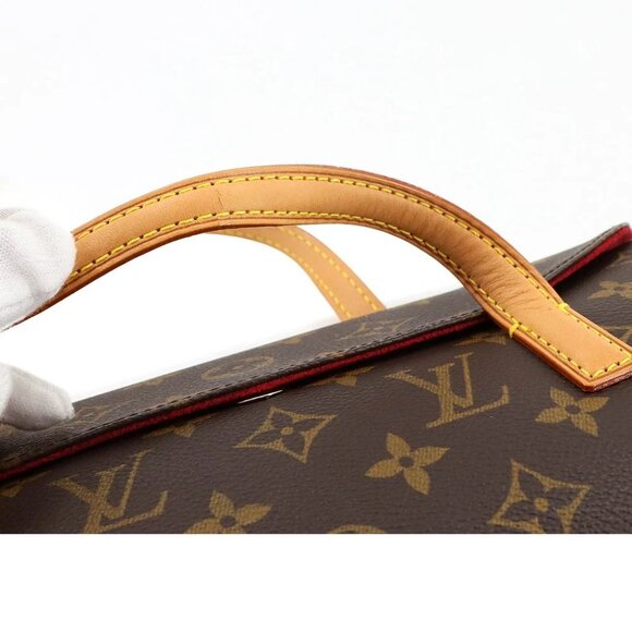 LOUIS VUITTON Monogram Sonatine Hand Bag Brown M51902 Purse 90282136 - Picture 10 of 11